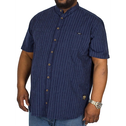 Replika Striped Short Sleeve Shirt Navy