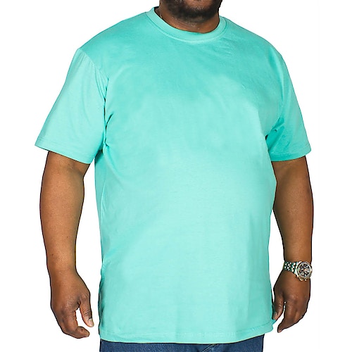 Bigdude Plain Crew Neck T-Shirt Turquoise