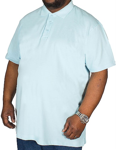 Bigdude Plain Polo Shirt Light Blue