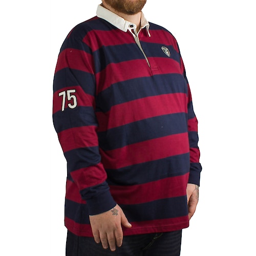 Loyalty & Faith Sevenseries Gilbert Rugby Polo Navy/Red
