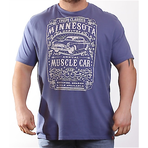D555 Light Navy Minnesota Print T-Shirt