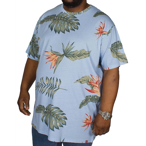 D555 Rufus Hawaiian All Over Print T-Shirt Blue