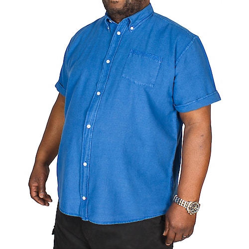 Replika Short Sleeve Plain Shirt Blue