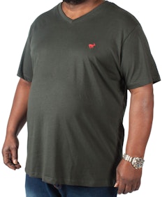 Bigdude Signature V-Neck T-Shirt Black Tall