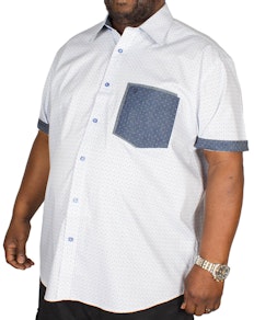 Cotton Valley Short Sleeve All Over Print Shirt Blue