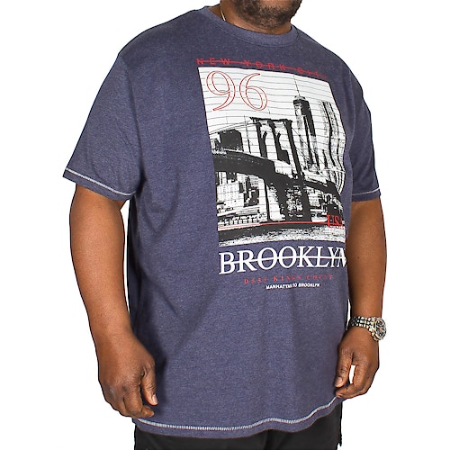 D555 Cain Brooklyn Print T-Shirt Denim