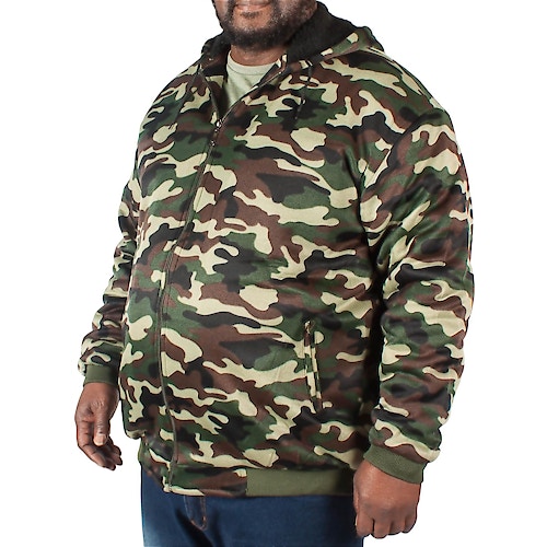 Fitzgerald Lined Camo Hoody Green