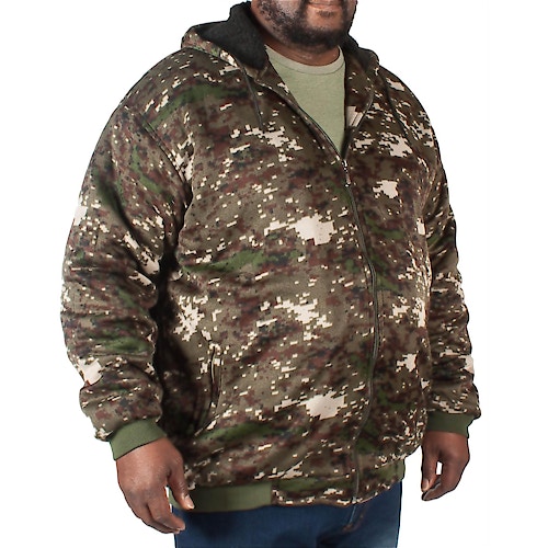 Fitzgerald Lined Camo Hoody Brown