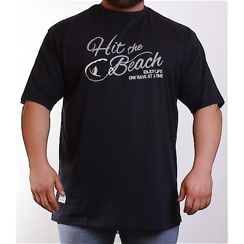 Ed Baxter Navy Hit The Beach T-Shirt