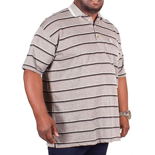 Brooklyn Carlos Stripe Polo Shirt Grey