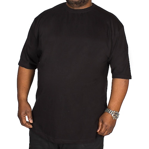 Carabou Plain Crew Neck T-Shirt Black