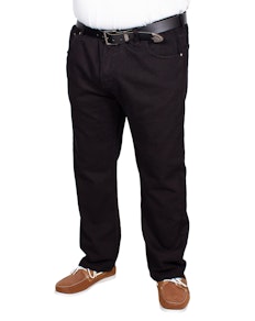 Bigdude Jeans mit elastischem Bund Schwarz