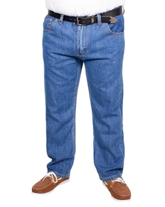 Bigdude Elasticated Waist Jeans Mid Wash