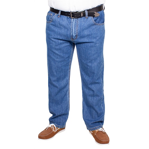 Bigdude Jeans mit elastischem Bund Mid Wash