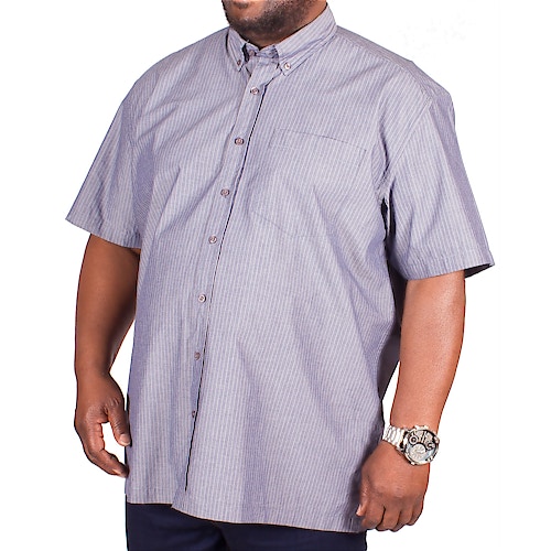 Bigdude Short Sleeve Grey Stripe Shirt