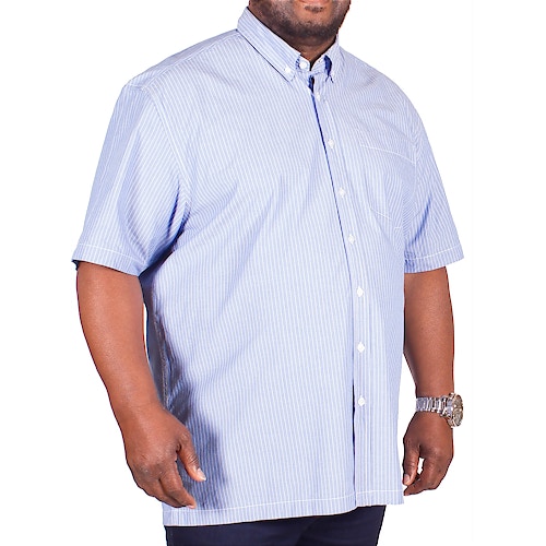 Bigdude Short Sleeve Blue Stripe Shirt