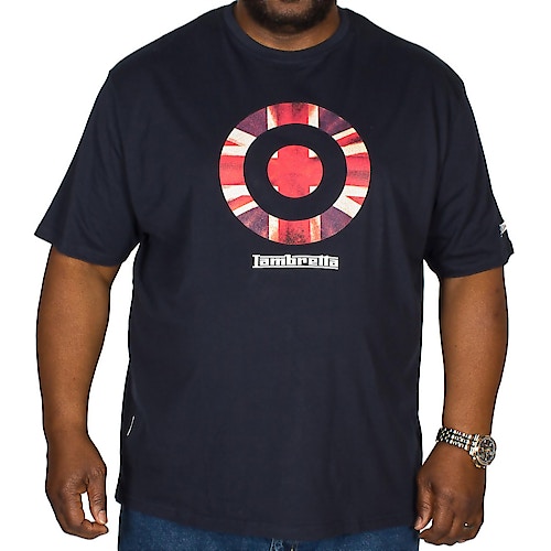 Lambretta Union Jack Print T-Shirt Navy Tall