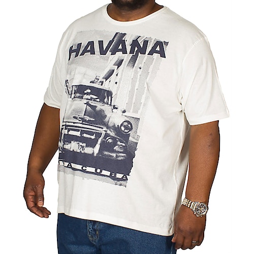 Pierre Roche Cuba Print T-Shirt Off White