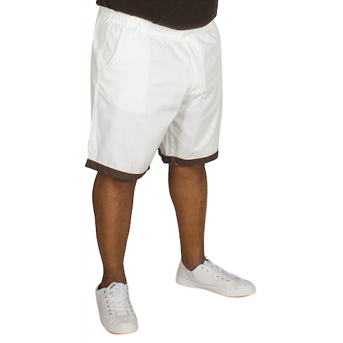 Bigdude Chino Shorts mit elastischem Bund Weiß