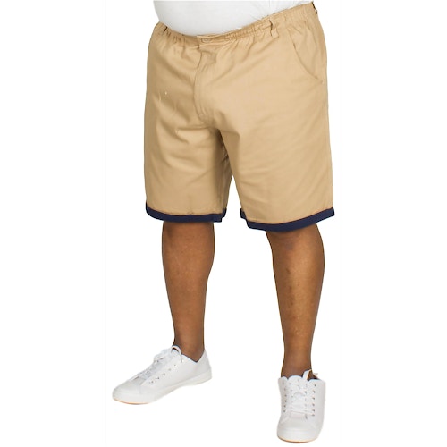 Bigdude Chino Shorts mit elastischem Bund Beige