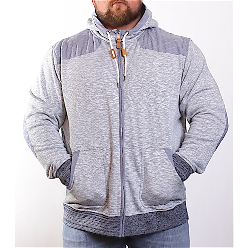 D555 Grey Two Tone Hooded Jacket