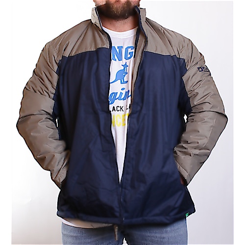 D555 Taupe & Navy Light Padded Jacket