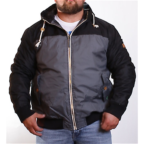D555 Charcoal & Black Padded Contrast Jacket