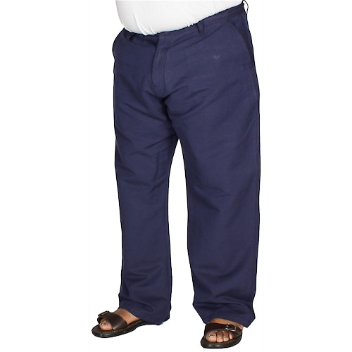 Ed Baxter Navy Linen Trousers