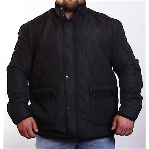 D555 Black Audley Quilted Nylon Coat