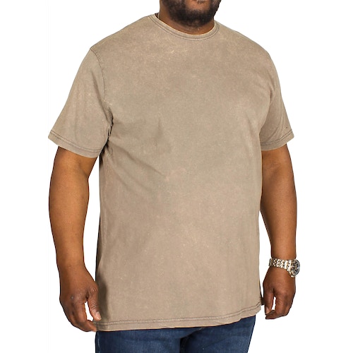 Bigdude Acid Wash T-Shirt mit Rundhalsausschnitt Grau