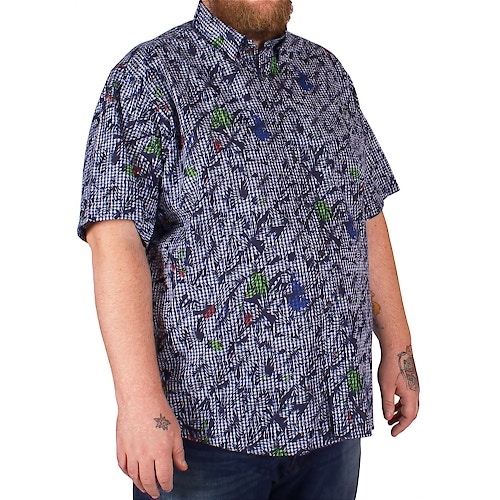 Peter Gribby Short Sleeve Overprint Check Shirt