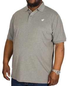 Bigdude Jersey Marl Polo Shirt Charcoal