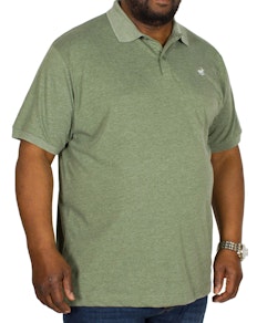 Bigdude meliertes Jersey Poloshirt Grün