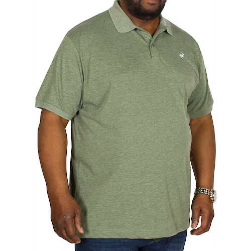Bigdude Jersey Marl Polo Shirt Green