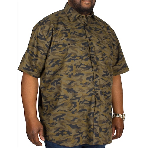 Cotton Valley Camouflage Short Sleeve Shirt Khaki