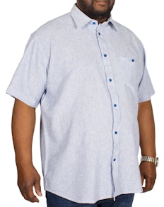 Cotton Valley Linen Mix Stripe Shirt Navy/White