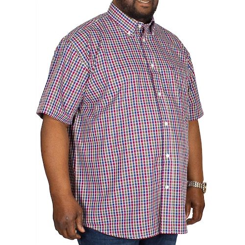 Cotton Valley Check Short Sleeve Shirt Berry