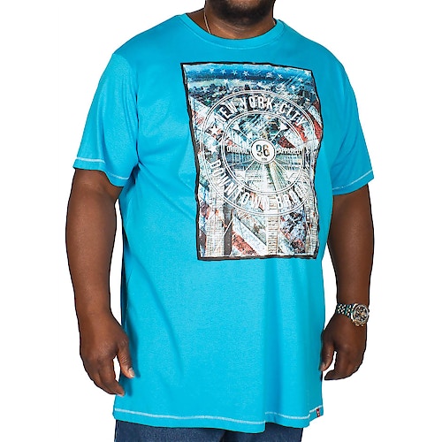 D555 Audley Print T-Shirt Turquoise