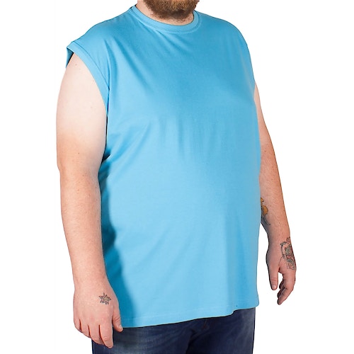 Metaphor Sleeveless T-Shirt Bright Blue