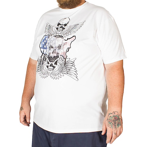 Metaphor Skull Wings Print T-Shirt White