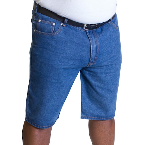 Bigdude Lightweight Denim Shorts Mid Blue
