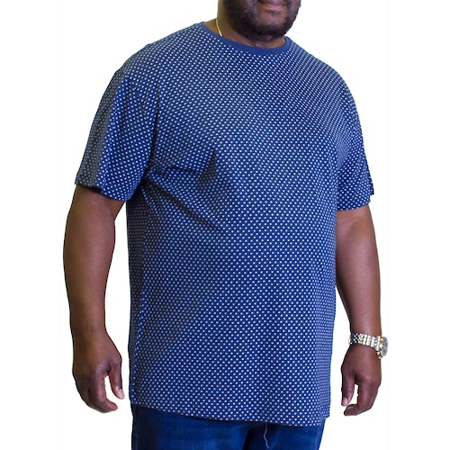 Replika T-Shirt Punktemuster Marineblau 