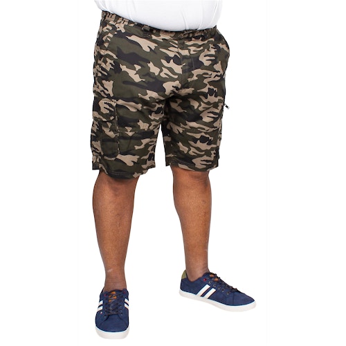 D555 Chadwick Camouflage Cargo Shorts Green