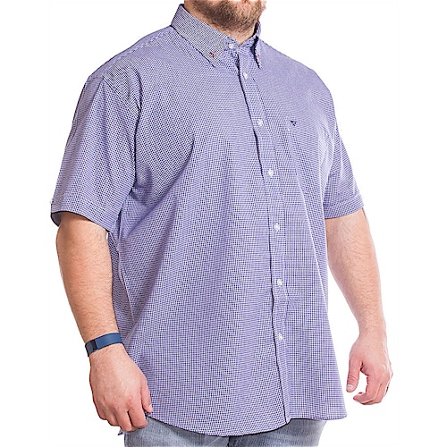 Cotton Valley Short Sleeve Blue Gingham Shirt