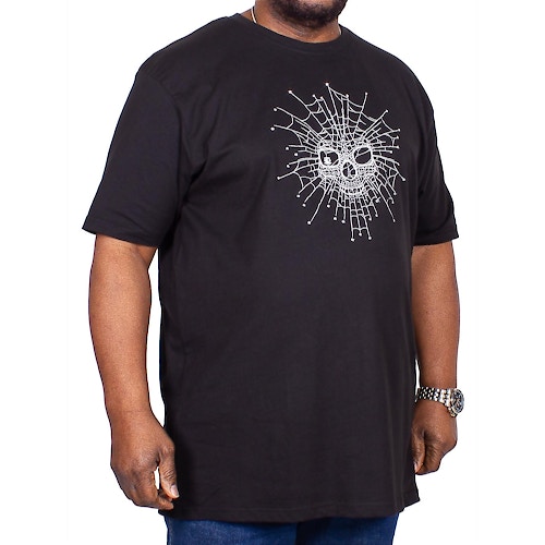 KAM Skeleton Web Printed T-Shirt Black