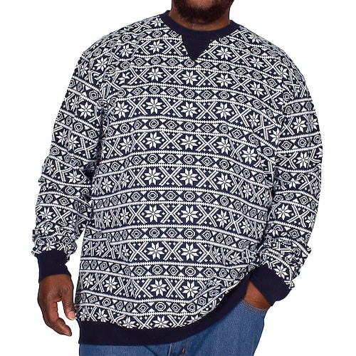D555 Advent Printed Christmas Sweatshirt Navy