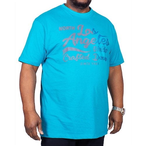 KAM 3D LA Print T-Shirt Blau