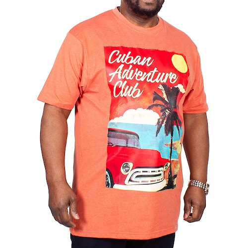 KAM Kuba Print T-Shirt Orange