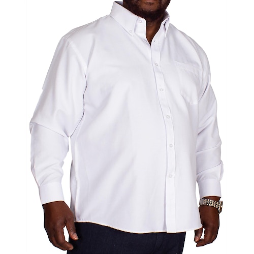 KAM Long Sleeve Oxford Shirt White