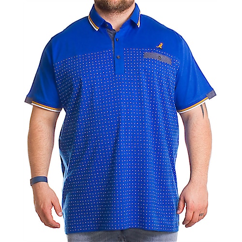 Kangol Chip Jersey Polo Shirt Royal Blue